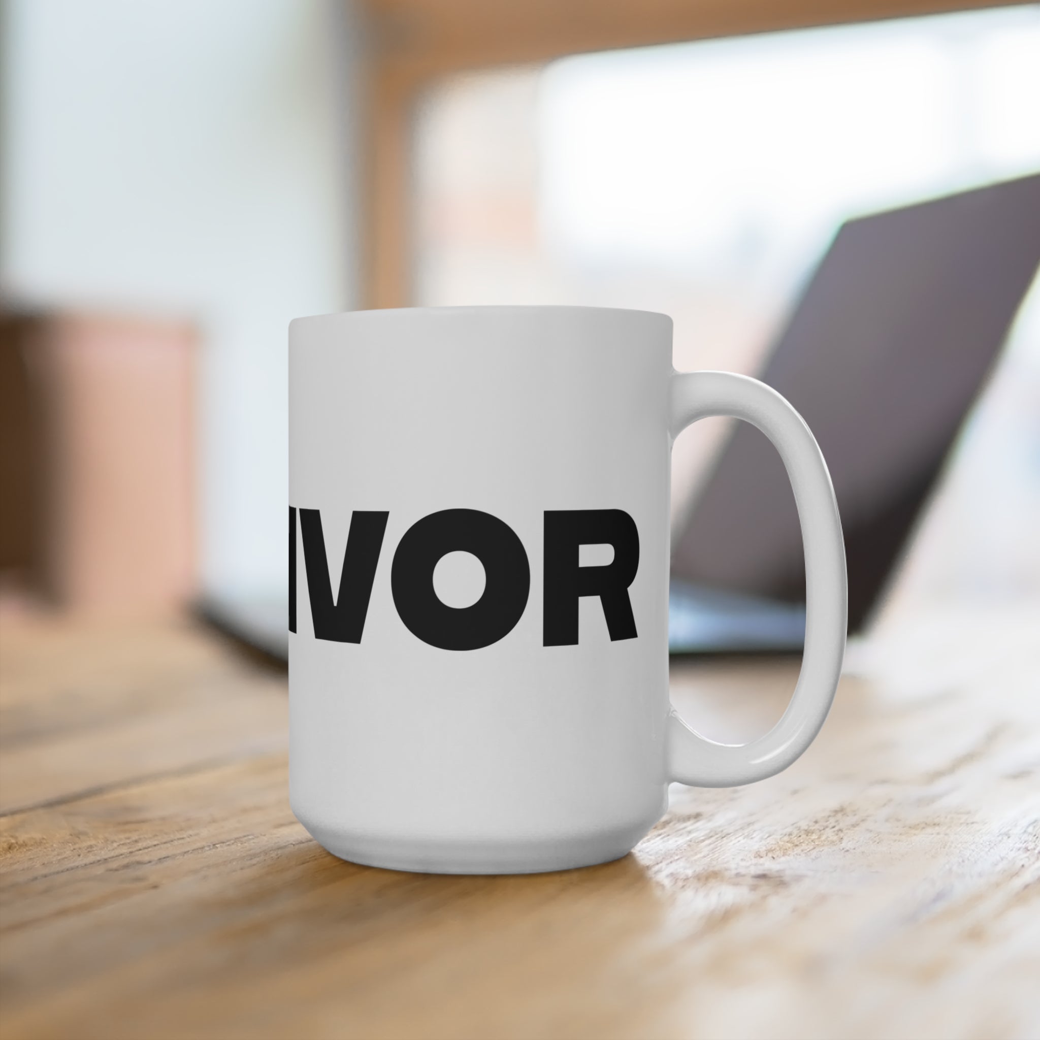 Survivor Mug 15oz - Motivational Coffee Cup for Resilience and Strength